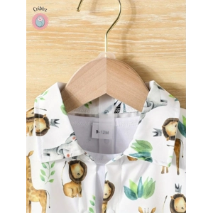 Baby Boy Summer Animal Print Shorts Set