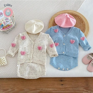 Autumn Infant Girls Knitted Bodysuit Set