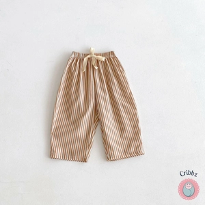 Thin Loose Striped Pants for Kids