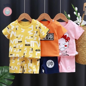 Kids Cartoon T-Shirt and Shorts Set