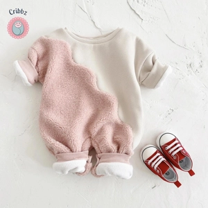 Warm Woolen Fleece Baby Romper Outfit