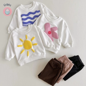 Retro Baby Cotton Sweater Set