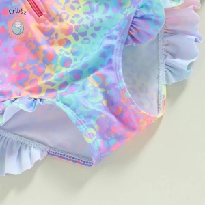 Baby Girl Floral Fish Scale Swimsuit