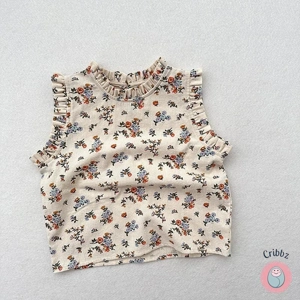 Floral Sleeveless Summer Vest for Kids