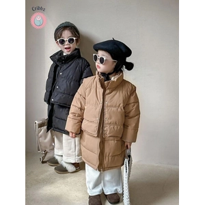 Winter Kids Thick Vest Parka Set