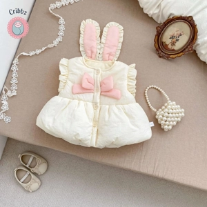Infant Bunny Ear Sleeveless Warm Vest