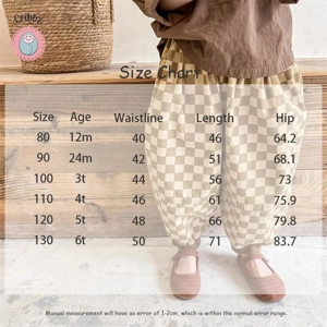 Cotton Plaid Harem Pants for Kids