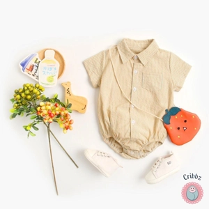 Baby Boys Cotton Plaid Bodysuits