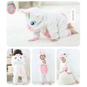 Cozy Unicorn Hooded Baby Pajamas