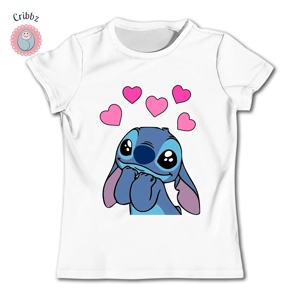 Kawaii Stitch Kids Summer Cartoon Tee