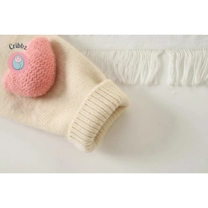 Girls 3D Heart Sweater and Tulle Skirt Set