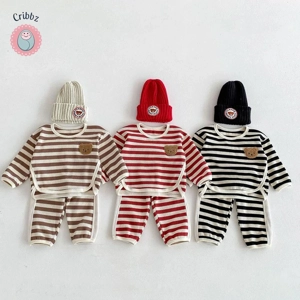 Childrens Cartoon Bear Hoodie and Pants Set