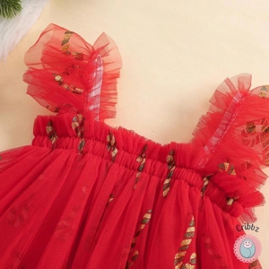 Candy Cane Plaid Tutu Dress