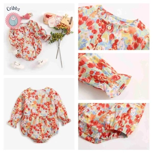 Cute Cotton Baby Girl Bodysuits with Headband