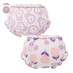 Kids Cotton Bow Dot Underwear Shorts