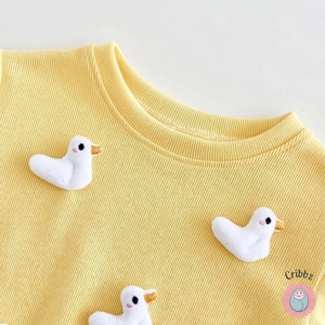 Cute Cartoon Duck Bubble Romper for Infants
