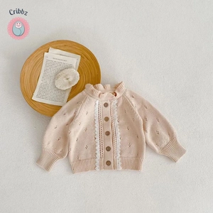 Ruffle Collar Baby Girl Knitwear