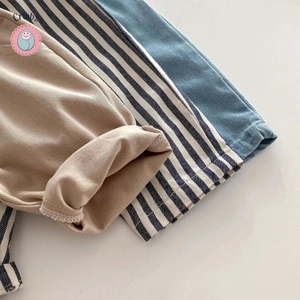 Casual Elastic Waist Kids Trousers