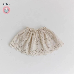 Sweet Lace Embroidered Baby Girl Skirt