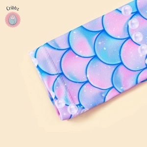 Girls Long Sleeve Ruffle Swimsuit