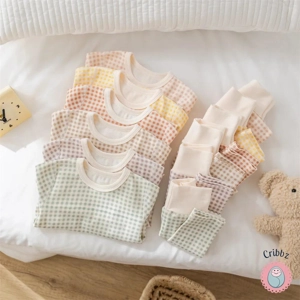 Cribbz Toddler Plaid Bodysuit & Pants Sleep Set