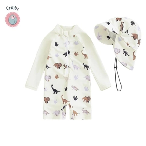 Tregren Toddler Boys Dinosaur Print Swimwear