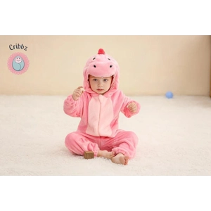 Hooded Flannel Baby Romper Jumpsuit