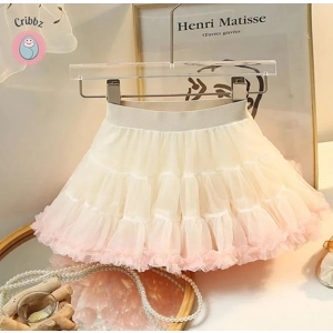 Girls 3D Heart Sweater and Tulle Skirt Set