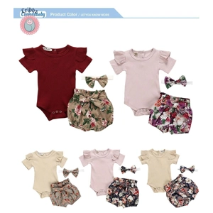 Summer Infant Girl Ruffle Romper Set
