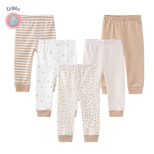 5-Pack Cartoon Cotton Baby Trousers