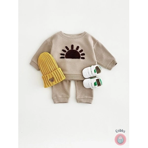 Infant Rainbow Embroidery Two-Piece Outfit