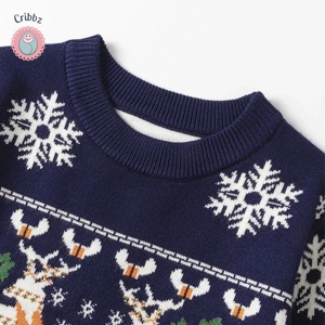 Christmas Kids Warm Cartoon Knit Sweater