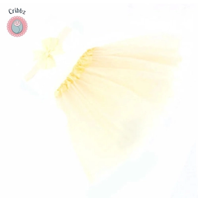 Cute Baby Girls Tutu Skirt and Headband Set title=