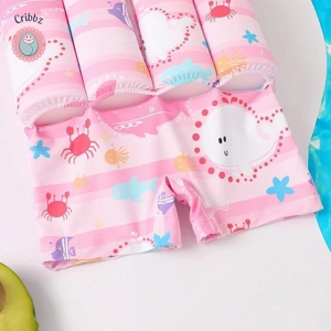 Childrens Cartoon Print Buoyancy Swimsuit