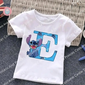 Stitch Letter Kids Cartoon Tee
