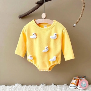 Cute Cartoon Duck Bubble Romper for Infants