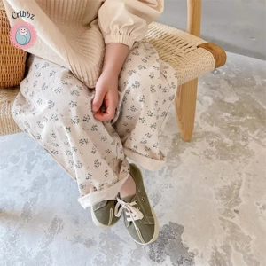 Floral Kids Trousers for Autumn Wear