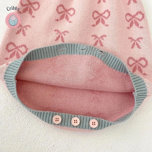 Autumn Knitted Bodysuit for Baby Girls