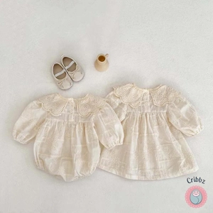 Toddler Girl Flower Embroidery Dress