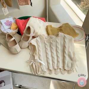 Girls Knitted Sleeveless Vest 1-7 Years