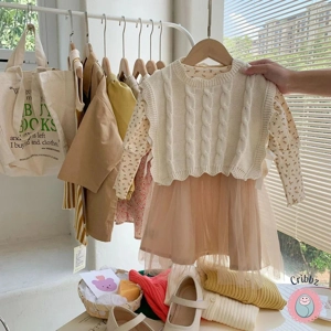 Girls Knitted Sleeveless Vest 1-7 Years