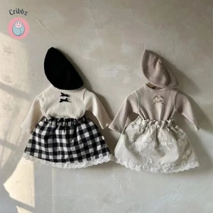 Cute Lace Plaid Skirt for Baby Girls