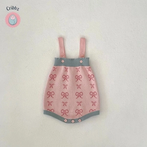 Autumn Knitted Bodysuit for Baby Girls