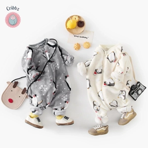 Cute Fleece Winter Baby Romper Jumpsuit