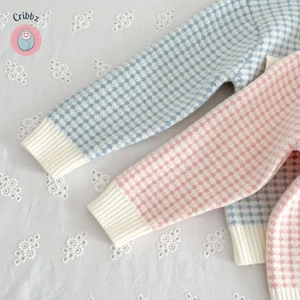 Girls Plaid Sweater and Skirt Set