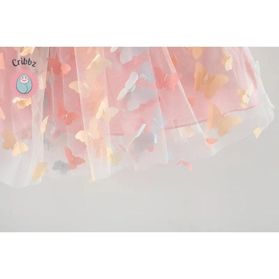 Colorful Toddler Butterfly Wing Dress title=