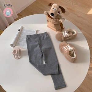 Casual Solid Color Leggings for Kids