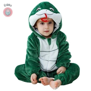 Hooded Flannel Baby Romper Jumpsuit