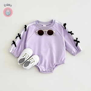 Spring Baby Girl Bow Romper