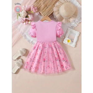 Trendy Floral Bow Dress for Girls